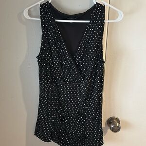 White House Black Market black and white blouse